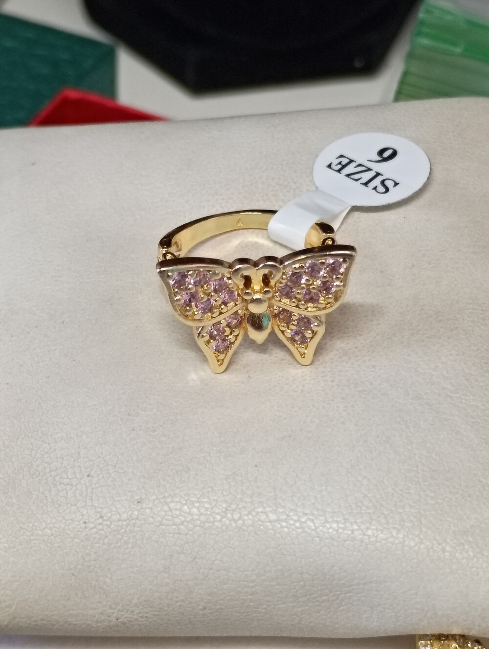 Pink Butterfly Ring